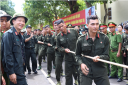 Ảnh kéo co.png - Hội thao thi đấu kéo co nam, nữ giữa các khối tham gia Hội thi Điều lệnh, bắn súng, võ thuật CAND lần thứ V năm 2019