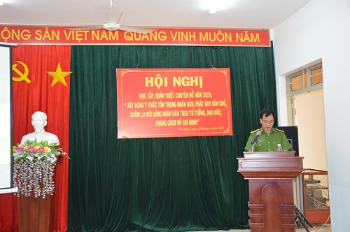 Công an huyện Cư Kuin tổ chức học tập, quán triệt chuyên đề năm 2019
