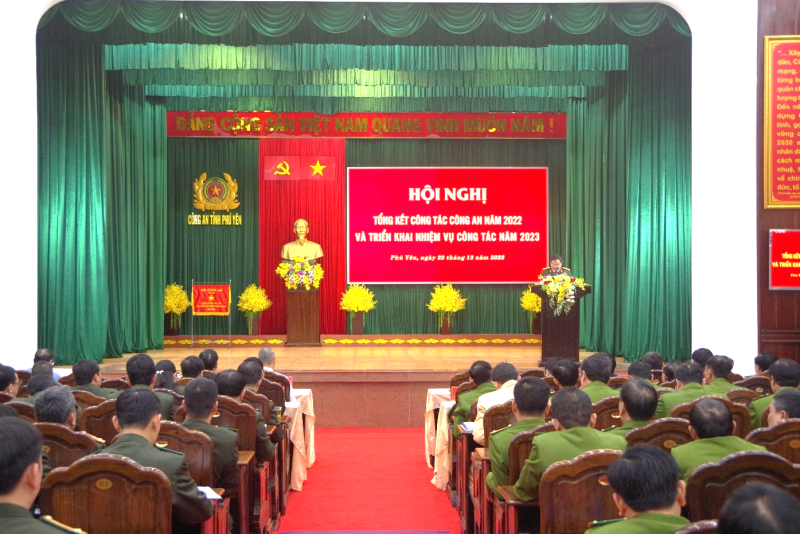 Công an tỉnh Phú Yên tổ chức Hội nghị tổng kết công tác Công an năm 2022 và triển khai nhiệm vụ công tác Công an năm 2023