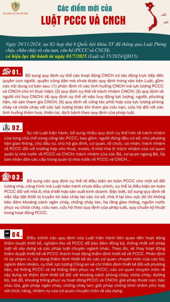 Các điểm mới của Luật PCCC và CNCH