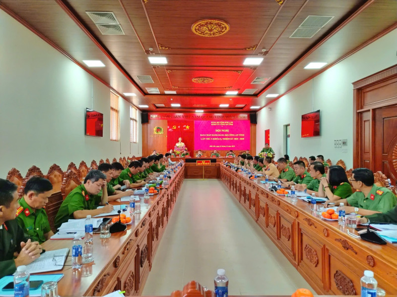 Đảng bộ Công an tỉnh tổ chức hội nghị Ban Chấp hành đảng bộ lần thứ 3 (Khóa I), nhiệm kỳ 2025 - 2030