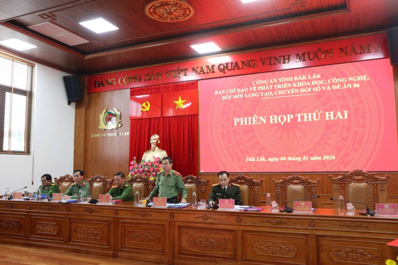 Ban Chỉ đạo Công an tỉnh về phát triển khoa học, công nghệ, đổi mới sáng tạo, chuyển đổi số và Đề án 06 tổ chức thành công phiên họp lần thứ 2