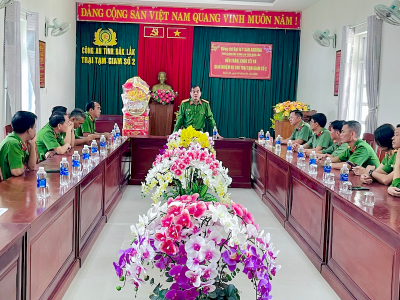 Lãnh đạo Công an tỉnh đến thăm, chúc tết và giao nhiệm vụ cho Trại Tạm giam số 2