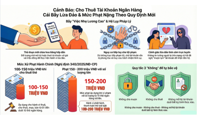 Cảnh báo tình trạng lợi dụng tài khoản ngân hàng để thực hiện hành vi vi phạm pháp luật trên địa bàn tỉnh Đắk Lắk