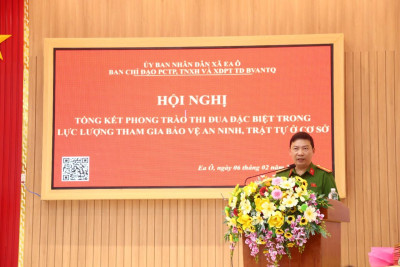 Công an xã Ea Ô tổ chức Hội nghị tổng kết phong trào thi đua đặc biệt trong lực lượng ANTT ở cơ sở