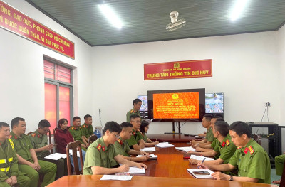 Công an xã Pơng Drang triển khai công tác bảo đảm an ninh trật tự phục vụ bầu cử