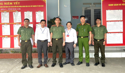 Lãnh đạo Công an tỉnh kiểm tra công tác bảo đảm ANTT và y tế phục vụ bầu cử tại địa bàn các xã, phường phía Đông Đắk Lắk