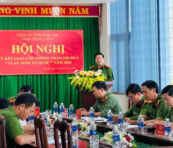 Ký kết giao ước thi đua phong trào thi đua “Vì An ninh Tổ quốc” của Cụm thi đua số 3 năm 2026