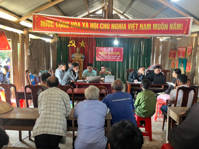 Công an xã Phú Xuân đồng hành cùng Nhân dân trong dự án cấp đất ở, đất sản xuất theo Đề án 104