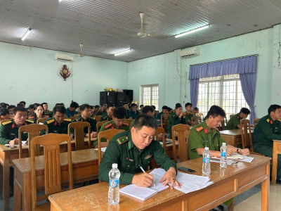 Công an xã Hòa Xuân triển khai Phương án bảo đảm ANTT cho ngày bầu cử (15/03)