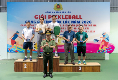 Công an tỉnh tổ chức thành công giải Pickleball năm 2026