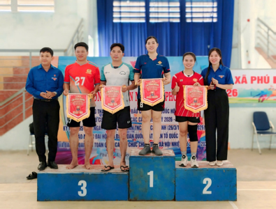 Chi đoàn Công an xã Phú Hòa 2 chủ trì tổ chức giải bóng chuyền nam - nữ kỷ niệm 95 năm Ngày thành lập Đoàn Thanh niên Cộng sản Hồ Chí Minh