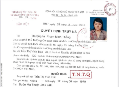 Truy nã đặc biệt đối tượng “Lừa đảo chiếm đoạt tài sản”
