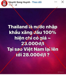 Cảnh giác trước luận điệu lợi dụng sự biến động giá xăng - dầu để xuyên tạc chính sách của Nhà nước