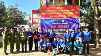 Công an xã Liên Sơn Lắk tập trung toàn lực lượng chủ động bảo đảm an ninh, trật tự phục vụ Cuộc bầu cử diễn ra trên địa bàn