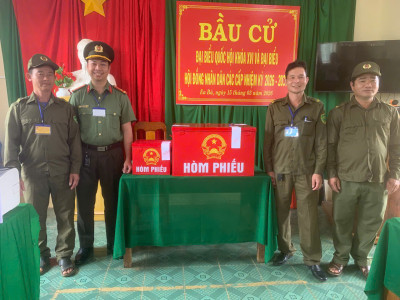 Công an xã Ea Bá hoàn thành xuất sắc nhiệm vụ bảo đảm an ninh, an toàn ngày bầu cử