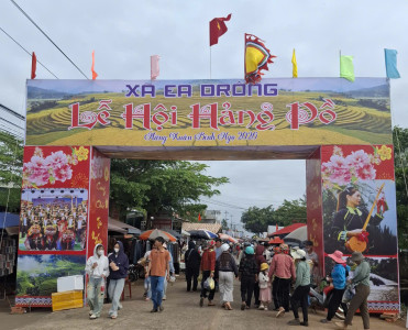 Công an xã Ea Drông chủ động triển khai các biện pháp bảo đảm an toàn phòng cháy, chữa cháy tại Lễ hội Hảng Pồ 2026