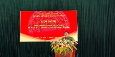 Cơ quan kiểm soát tài sản, thu nhập công bố quyết định và phổ biến kế hoạch xác minh tài sản, thu nhập năm 2026 trong lực lượng Công an tỉnh Đắk Lắk