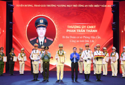 Bí thư Đoàn cơ sở Phòng Hậu cần Công an tỉnh được vinh danh  “Gương mặt trẻ Công an tiêu biểu” năm 2025