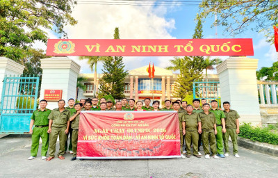 Công an xã Tuy An Bắc hưởng ứng Ngày chạy Olympic vì sức khỏe toàn dân năm 2026