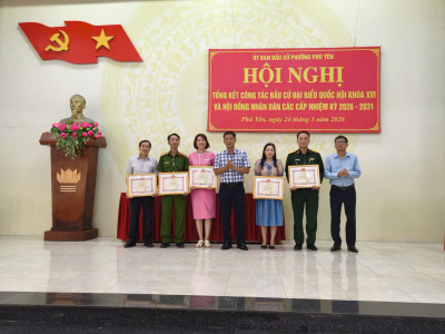 Ghi nhận đóng góp của Công an phường Phú Yên trong công tác bảo đảm an ninh bầu cử