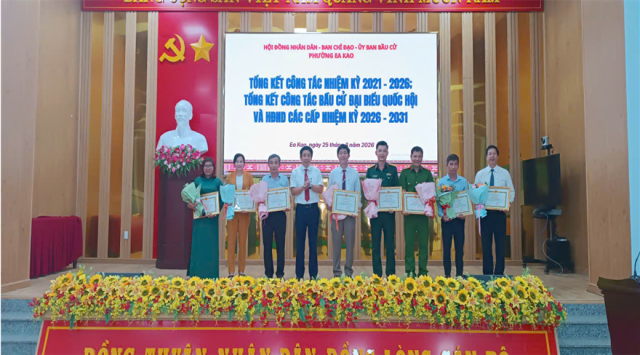 Biểu dương Công an phường Ea Kao với thành tích xuất sắc trong cuộc bầu cử đại biểu Quốc hội khoá XVI và đại biểu HĐND các cấp nhiệm kỳ 2026-2031
