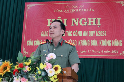 Hội nghị giao ban công tác công an Quý I/2024 của Công an 03 huyện Ea H’Leo, Krông Búk, Krông Năng