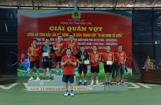 Công an Đắk Lắk tổ chức thành công giải Quần vợt mở rộng tranh cúp “Vì an ninh Tổ quốc” năm 2024