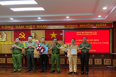 Đảng ủy Công an tỉnh Công bố quyết định của Ban Thường vụ Tỉnh ủy về công tác cán bộ