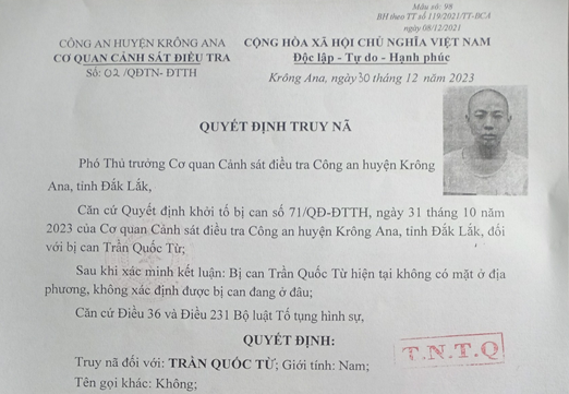 Công an huyện Krông Ana phối hợp truy bắt đối tượng truy nã về tội Lạm dụng tín nhiệm chiếm đoạt tài sản
