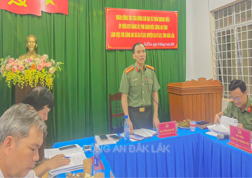 Lãnh đạo Công an tỉnh làm việc với Công an xã Ea H’leo, huyện Ea H’leo nâng cao chất lượng, hiệu quả các mặt công tác bảo đảm ANTT tại địa bàn cơ sở
