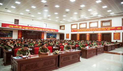 Hội nghị sơ kết công tác công an Quý III và 09 tháng đầu năm 2024 của Công an tỉnh