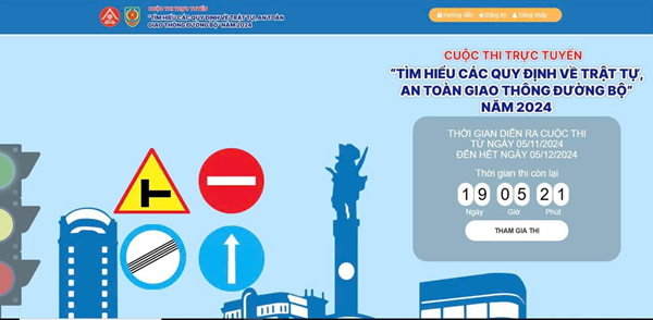 Phát động Cuộc thi trực tuyến “Tìm hiểu các quy định về trật tự an toàn giao thông đường bộ” năm 2024