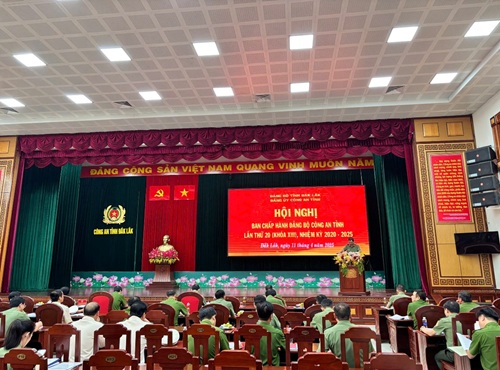 Hội nghị Ban Chấp hành Đảng bộ Công an tỉnh lần thứ 20, nhiệm kỳ 2020 - 2025
