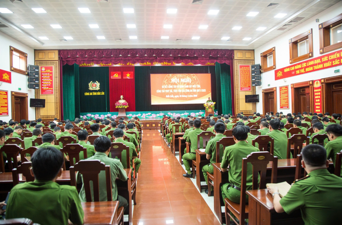 Công an tỉnh Đắk Lắk tổ chức Hội nghị  sơ kết công tác Cơ quan cảnh sát điều tra;  công tác truy nã, truy tìm quý I/2025