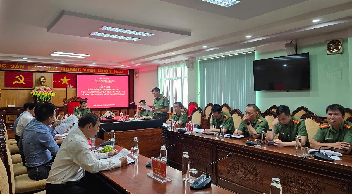 Công bố Quyết định thanh tra – việc chấp hành các quy định của pháp luật về bảo vệ bí mật nhà nước và an ninh mạng năm 2025