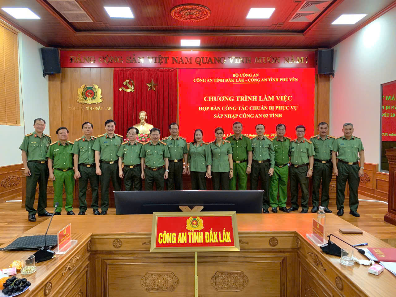 Công an tỉnh Đắk Lắk và Công an tỉnh Phú Yên làm việc chuẩn bị cho công tác sáp nhập Công an 02 tỉnh