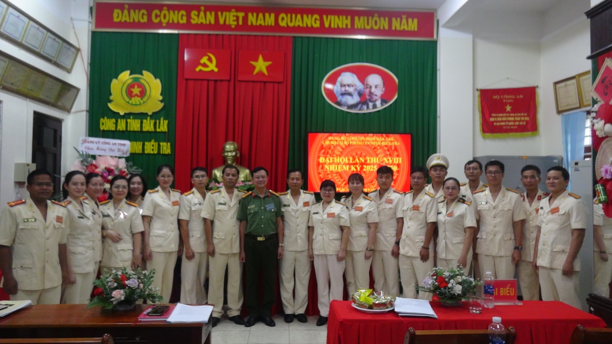 Chi bộ cơ sở Phòng An ninh điều tra Công an tỉnh Đắk Lắk tổ chức Đại hội lần thứ XVIII, nhiệm kỳ 2025 - 2030
