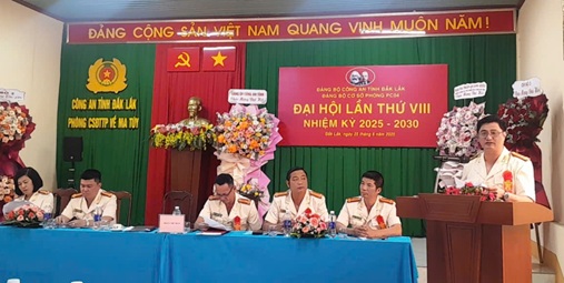 Đảng bộ Phòng Cảnh sát điều tra tội phạm về ma túy tổ chức thành công Đại hội Đảng bộ lần thứ VIII, nhiệm kỳ 2025 - 2030