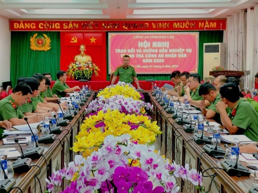 Công an tỉnh Đắk Lắk tổ chức Hội nghị “Trao đổi và Hướng dẫn nghiệp vụ thanh tra năm 2025”