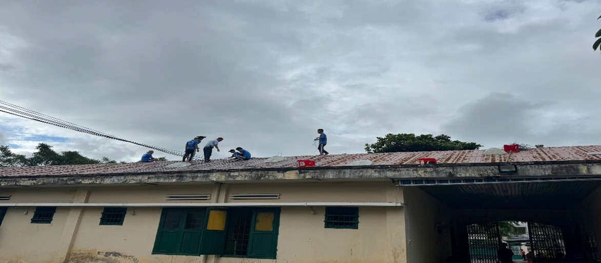 Cơ sở Cai nghiện số 2 - Công an tỉnh Đắk Lắk chủ động triển khai công tác phòng, chống lụt bão trước ảnh hưởng của bão Kalmaegi