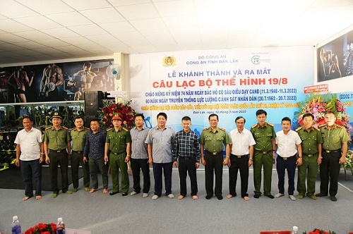 Công an tỉnh Đắk Lắk tổ chức Lễ khánh thành và ra mắt Câu lạc bộ thể hình 19/8