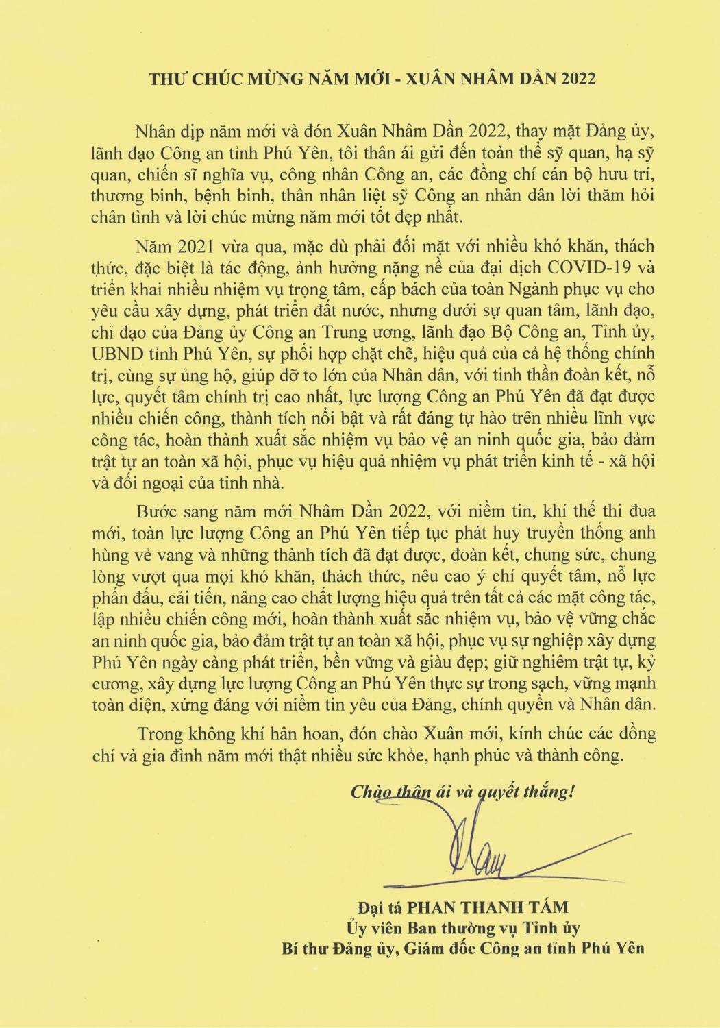 thu chuc mung nam moi giam doc cong an tinh