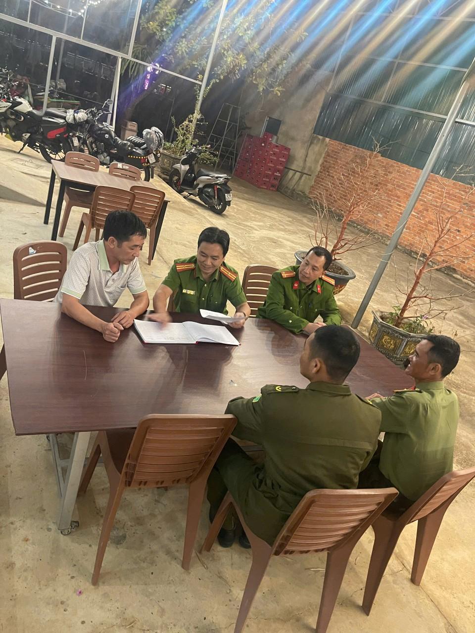 Công an xã Liên Sơn Lắk triển khai kế hoạch tổng rà soát, kiểm tra cư trú trên địa bàn