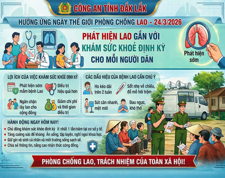 Chung tay phòng, chống bệnh lao – Chủ động phát hiện sớm, bảo vệ sức khỏe cộng đồng